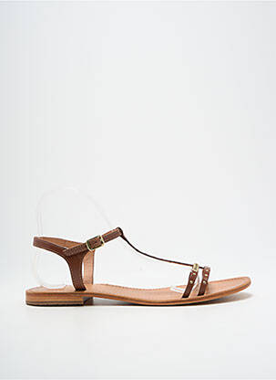 Sandales/nu pieds chiquet talon plat jusqu'à 3cm marron LES TROPEZIENNES PAR M.BELARBI femme