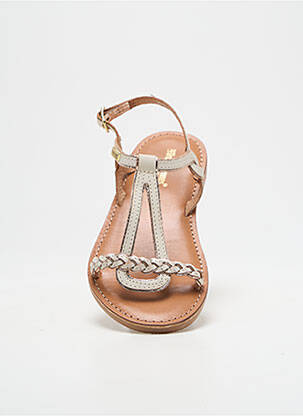 Sandales/nu pieds tissage satiné chiquet beige LES TROPEZIENNES PAR M.BELARBI fille