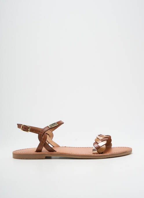 Sandales/nu pieds chiquet talon plat jusqu'à 3cm marron LES TROPEZIENNES PAR M.BELARBI femme