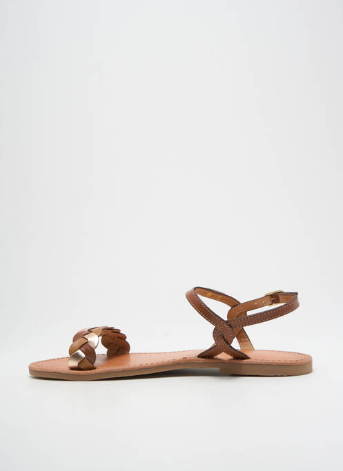 Sandales/nu pieds chiquet talon plat jusqu'à 3cm marron LES TROPEZIENNES PAR M.BELARBI femme