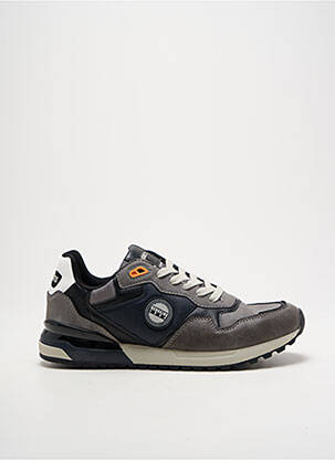 Baskets matière lisse bout rond bleu REDSKINS homme