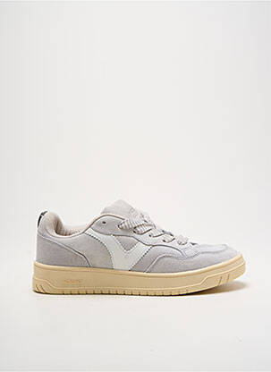 Baskets nubuck talon de 4 à 6cm gris VICTORIA femme