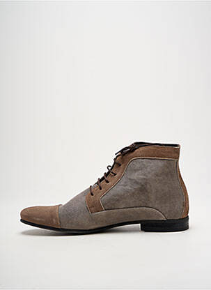 Bottines/boots fermeture lacets talon bas gris HEXAGONE homme