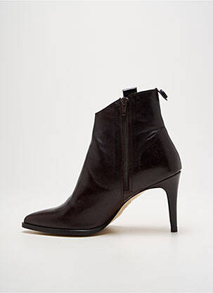 Bottines/boots matière lisse talon de 7 à 9cm marron MAROLI femme
