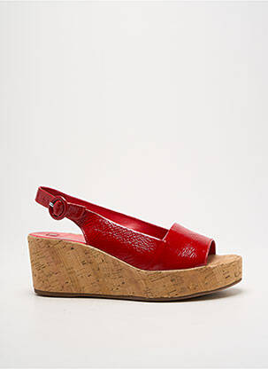 Sandales/nu pieds talon compensé talon de 4 à 6cm rouge HOGL femme