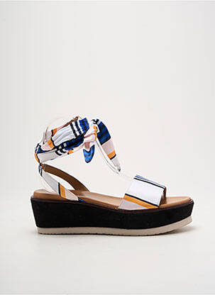 Sandales/nu pieds matière lisse talon de 4 à 6cm blanc ADIGE femme
