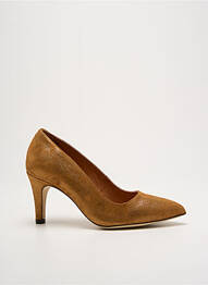 Escarpins tissage satiné talon de 7 à 9cm marron MAROLI femme