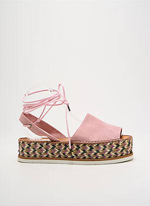 Espadrilles nubuck talon de 4 à 6cm rose GAIMO femme