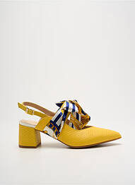 Escarpins fermeture boucle(s) talon de 4 à 6cm jaune MLV femme