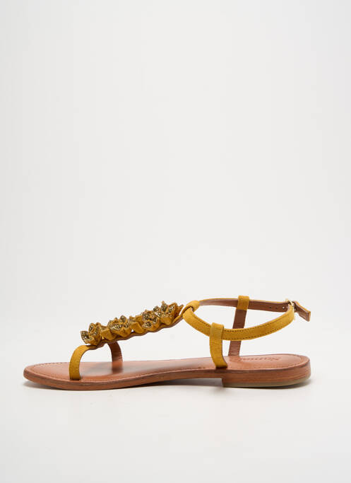Sandales/Nu pieds jaune SANTAFE pour femme