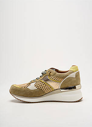 Baskets fermeture elastique talon de 4 à 6cm vert MAM'ZELLE femme
