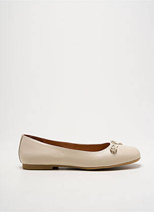 Ballerines bout rond talon plat jusqu'à 3cm beige EMILIE KARSTON femme