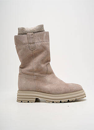 Bottines/boots nubuck talon de 4 à 6cm beige ALPE femme