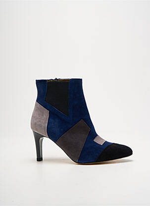 Bottines/boots bout pointu talon de 4 à 6cm bleu AZUREE femme