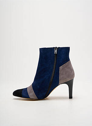 Bottines/boots bout pointu talon de 4 à 6cm bleu AZUREE femme