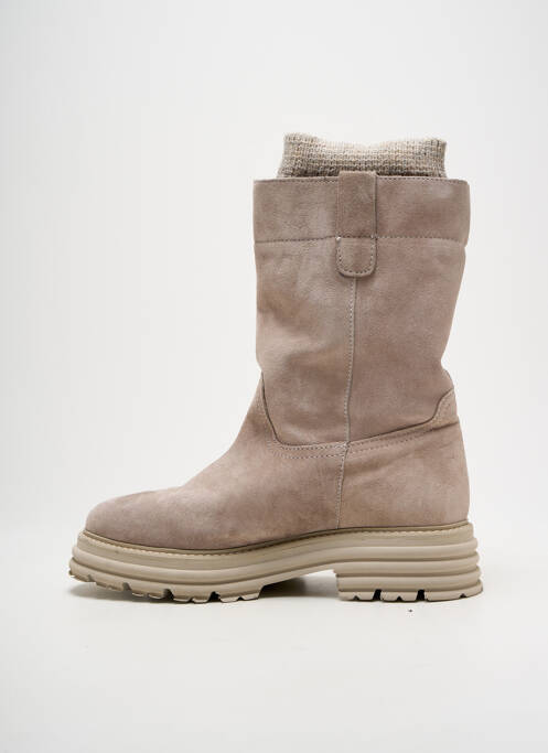 Bottines/boots nubuck talon de 4 à 6cm beige ALPE femme