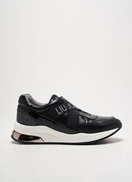 Baskets tissage satiné talon de 4 à 6cm noir LIU JO femme