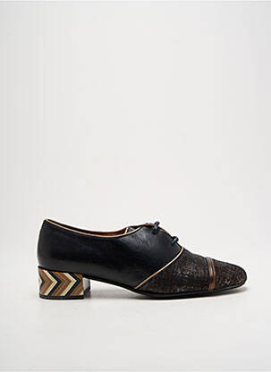 Derbies tissage satiné talon de 4 à 6cm noir NEMONIC femme