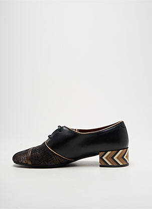 Derbies tissage satiné talon de 4 à 6cm noir NEMONIC femme