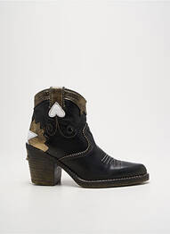 Bottines/boots matière lisse talon de 4 à 6cm noir NEMONIC femme