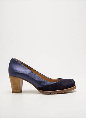 Escarpins nubuck talon de 4 à 6cm bleu MTNG femme