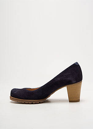 Escarpins nubuck talon de 4 à 6cm bleu MTNG femme