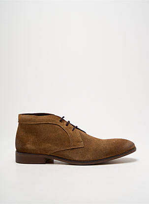 Bottines/boots nubuck talon bas marron CAFEINA homme
