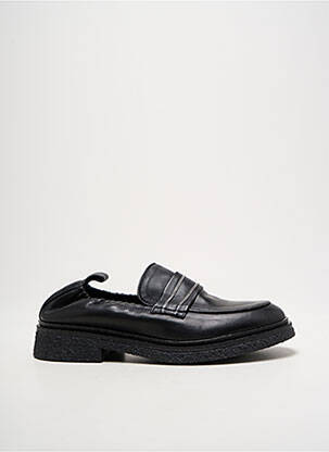 Mocassins tissage satiné talon plat jusqu'à 3cm noir FRU.IT femme