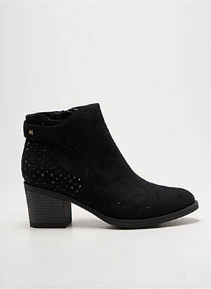 Bottines/boots tissage satiné talon de 4 à 6cm noir MARIAMARE femme