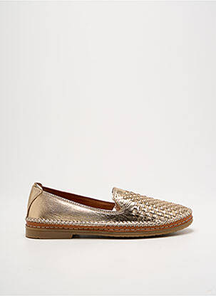 Mocassins chiquet talon plat jusqu'à 3cm or ALTEX femme