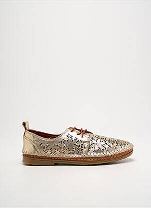 Derbies tissage satiné talon plat jusqu'à 3cm or ALTEX femme