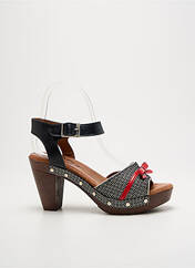 Sandales/Nu pieds noir NEMONIC pour femme seconde vue