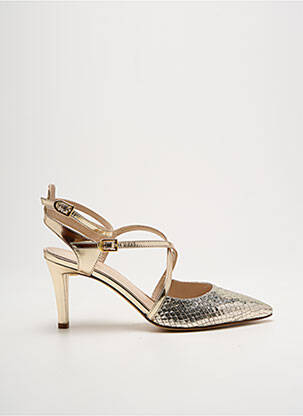 Escarpins tissage satiné talon de 7 à 9cm or MODA DI FAUSTO femme