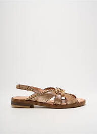 Sandales/nu pieds tissage satiné talon plat jusqu'à 3cm marron MJUS femme