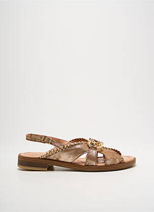 Sandales/nu pieds tissage satiné talon plat jusqu'à 3cm marron MJUS femme