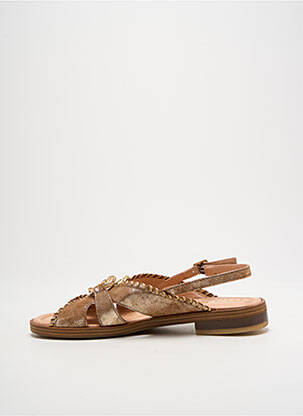 Sandales/nu pieds tissage satiné talon plat jusqu'à 3cm marron MJUS femme