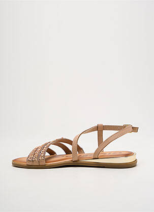 Sandales/nu pieds tissage satiné talon plat jusqu'à 3cm beige GIOSEPPO femme