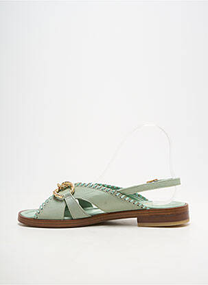 Sandales/nu pieds chiquet talon plat jusqu'à 3cm vert MJUS femme