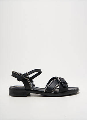 Sandales/nu pieds matière lisse talon plat jusqu'à 3cm noir MJUS femme
