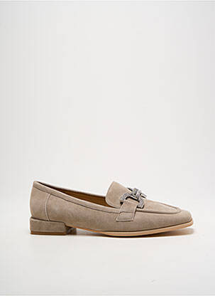 Mocassins nubuck talon plat jusqu'à 3cm beige ALMA EN PENA femme