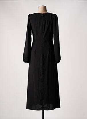 Robe longue manches longues manches longues noir KILKY femme