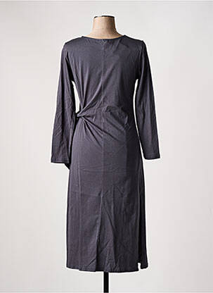 Robe mi-longue manches longues manches longues gris SEASON femme