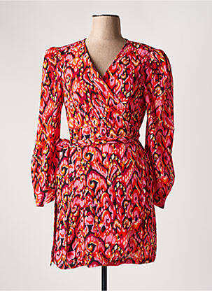 Robe courte manches longues manches longues orange INSPIRATION STUDIO femme