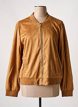 Veste casual col rond marron ESCANDELLE femme