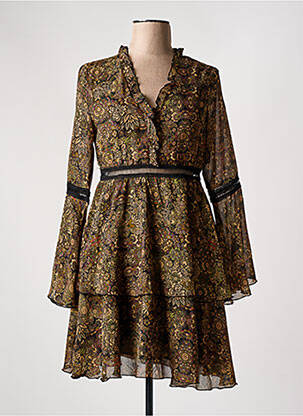 Robe mi-longue vert DAPHNEA pour femme