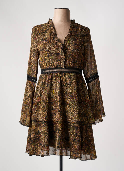 Robe mi-longue vert DAPHNEA pour femme