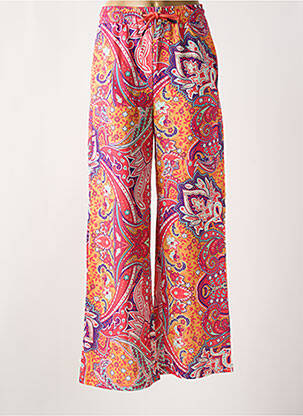 Pantalon large poches taille haute orange TOXIK3 femme