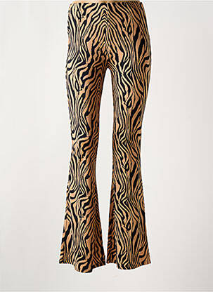 Pantalon flare stretch taille haute beige BY SWAN femme