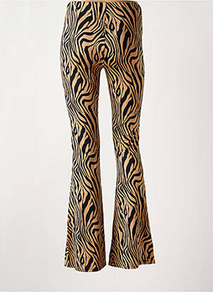 Pantalon flare stretch taille haute beige BY SWAN femme