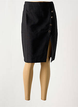 Jupe mi-longue fermeture zip latéral noir ATELIER EVÈNE femme